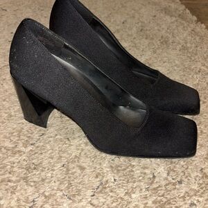 Nine West Black Square-Toe Heels